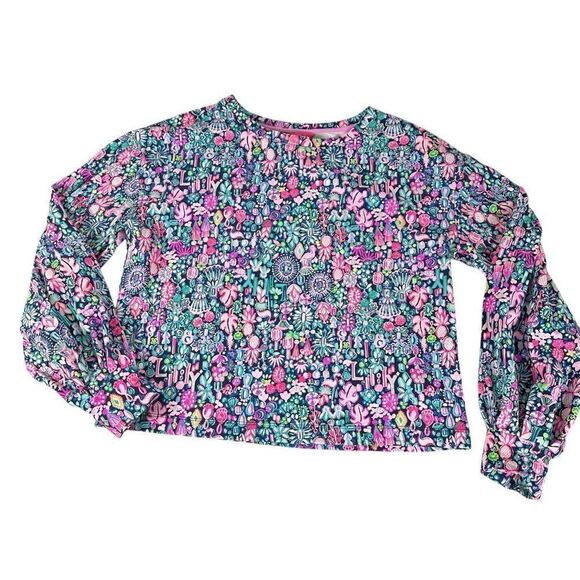 Lilly Pulitzer Kamala Long Sleeve Sweatshirt size Medium - Picture 4 of 12